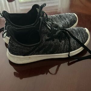 Adidas Cloudfoam Black and Gray Athletic Sneakers